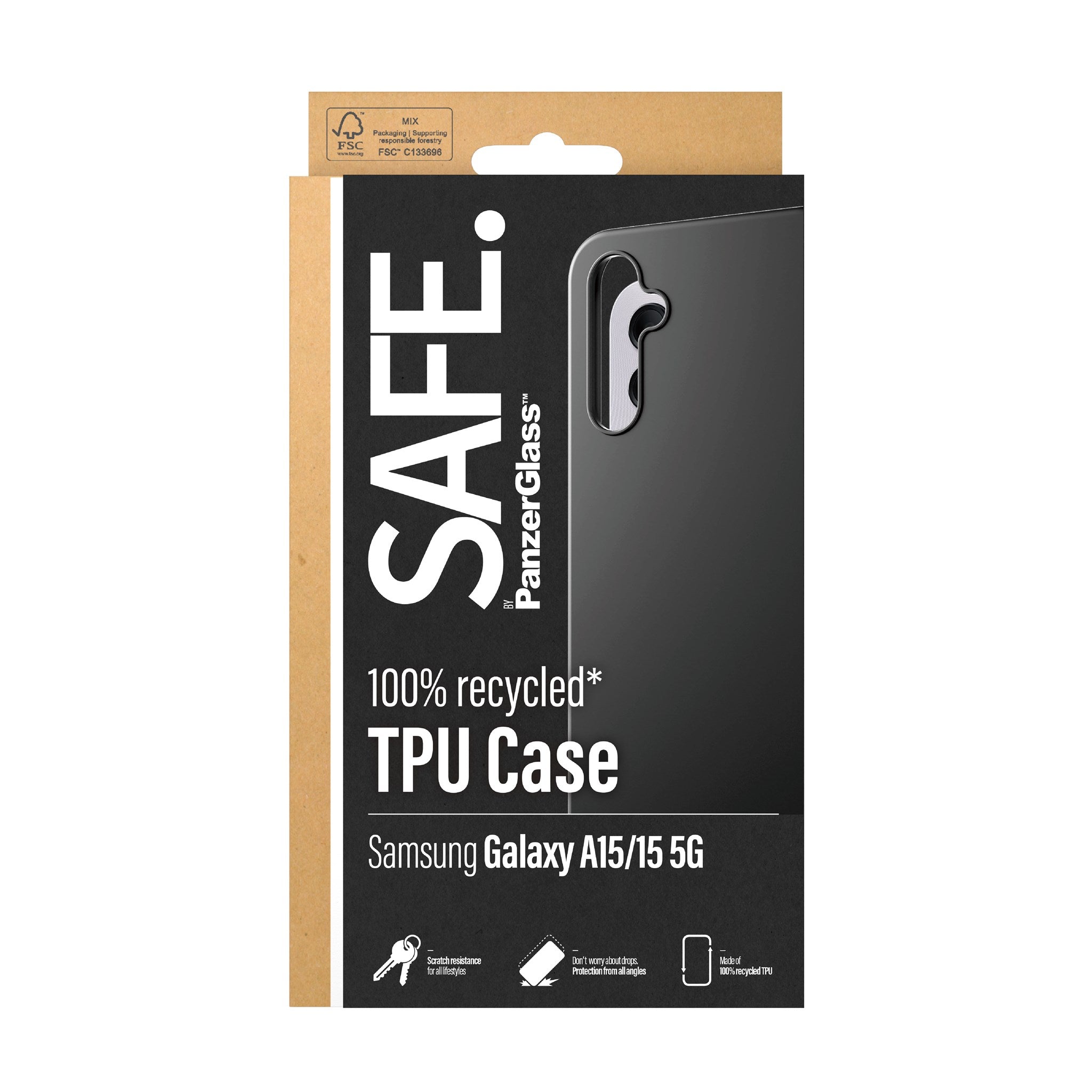 SAFE. by PanzerGlass® TPU Case Samsung Galaxy A15 | A15 5G | Black